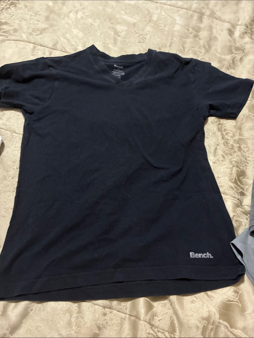 Bench, Nike, adidas  Men's  Black V-Neck Short Sleeve Tee